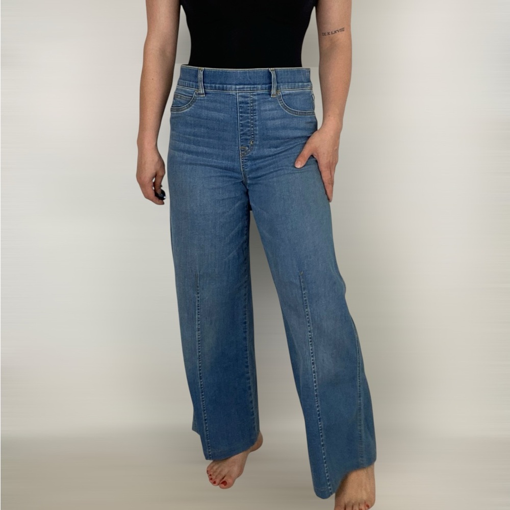 SPANX Light Blue Wide-Leg Pants